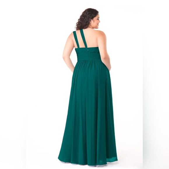 NWT AZAZIE MOLLY Peacock (Teal) Bridesmaid Prom Dress size 16 - Picture 2 of 11